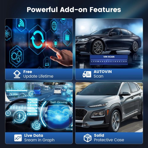 THINKCAR MUCAR CS6 Diagnostic Scanner Supports 6 System Diagnoses, 7 Reset Service Functions, Full OBD2 Functions