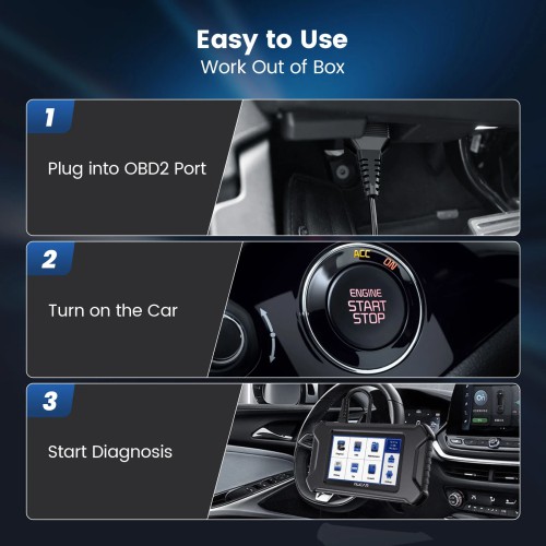 THINKCAR MUCAR CS6 Diagnostic Scanner Supports 6 System Diagnoses, 7 Reset Service Functions, Full OBD2 Functions