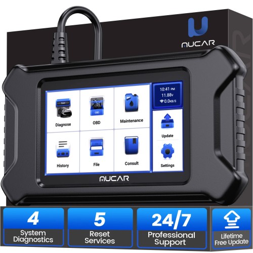 THINKCAR MUCAR CS4 Diagnostic Scanner Supports 4 System Diagnoses, 5 Reset Services, Full OBD2 Functions. 19 Languages