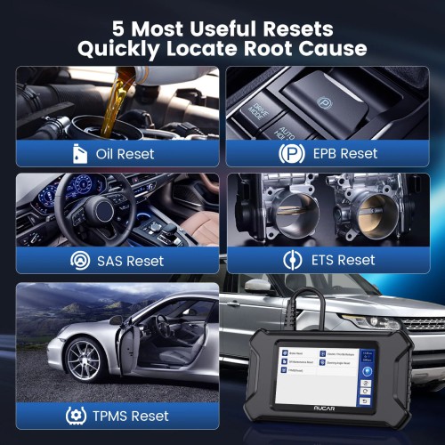THINKCAR MUCAR CS4 Diagnostic Scanner Supports 4 System Diagnoses, 5 Reset Services, Full OBD2 Functions. 19 Languages