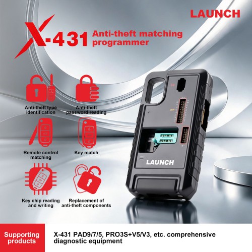 LAUNCH X-431 PROG5 IMMO Programmer 3-in-1 IMMO Device for European Vehicles, Supports Key Matching, Key Programming, ECU/TCU Cloning & Writing