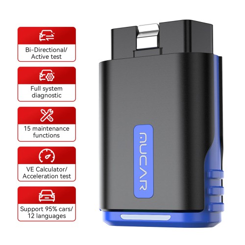 THINKCAR MUCAR DRIVERSCAN OBD2 Bluetooth Scanner Supports 15 Reset Functions, Full System Diagnostics, 12 Languages