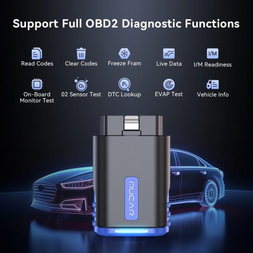 THINKCAR MUCAR DRIVERSCAN OBD2 Bluetooth Scanner Supports 15 Reset Functions, Full System Diagnostics, 12 Languages