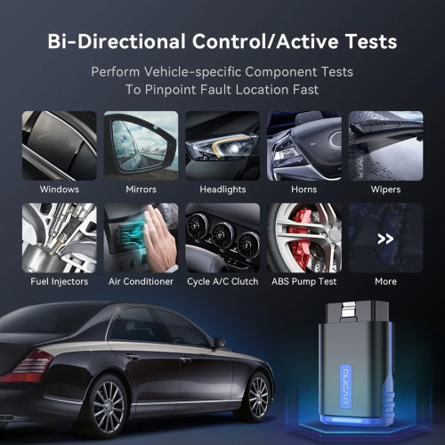 THINKCAR MUCAR DRIVERSCAN OBD2 Bluetooth Scanner Supports 15 Reset Functions, Full System Diagnostics, 12 Languages
