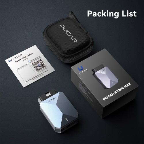 THINKCAR MUCAR BT200 MAX  AI-Powered Diagnostics Scanner Supports Full OBD2 Functions, 15+ Reset Services, CAN-FD & FCA