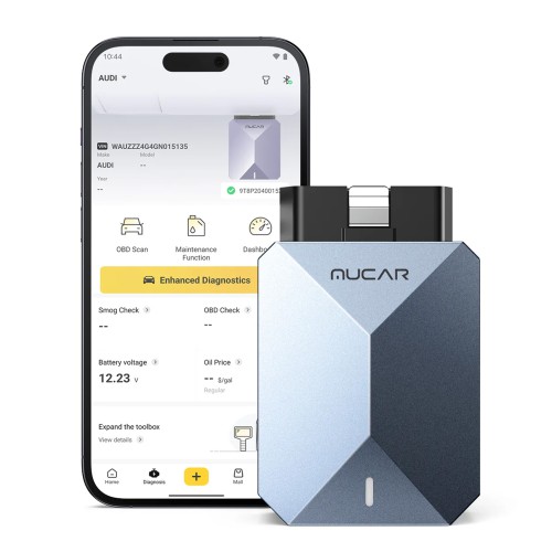 THINKCAR MUCAR BT200 MAX  AI-Powered Diagnostics Scanner Supports Full OBD2 Functions, 15+ Reset Services, CAN-FD & FCA