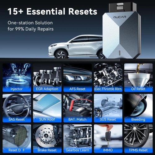 THINKCAR MUCAR BT200 MAX  AI-Powered Diagnostics Scanner Supports Full OBD2 Functions, 15+ Reset Services, CAN-FD & FCA