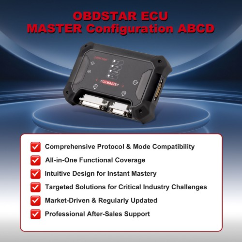 2026 OBDSTAR ECU Master Full Configuration (A+B+C+D) PC Based ECU Flasher for Passenger Car, EV, Motorcycle, and HD (ECM/TCM/BCM)