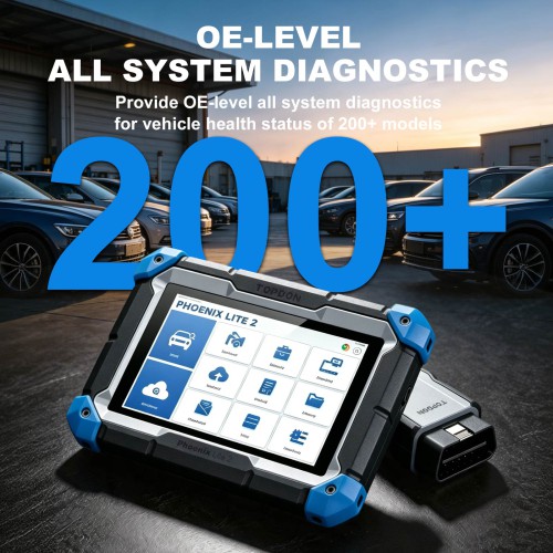 TOPDON Phoenix Lite2 OE-Level Scan Tool, 8", Bi-Directional Controls, 35 Service Functions