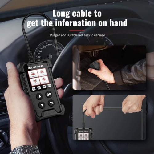 THINKCAR MUCAR CDL20 OBD2 Scanner Supports Full OBD ll Diagnostics, I/M Readiness, 7 Languages,