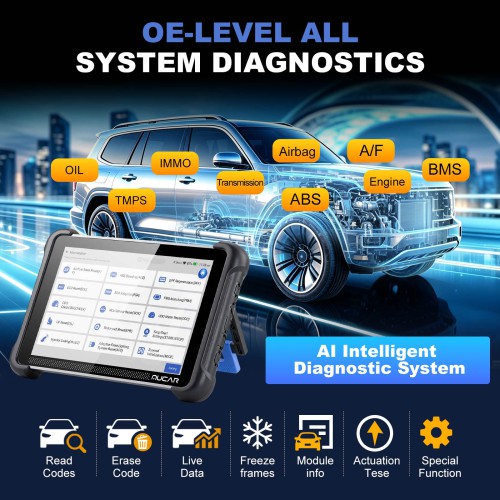 THINKCAR MUCAR 892BT Supports BT Wireless, 35+ Reset Services, AI Intelligent Diagnostic, Free Lifetime Upgrades