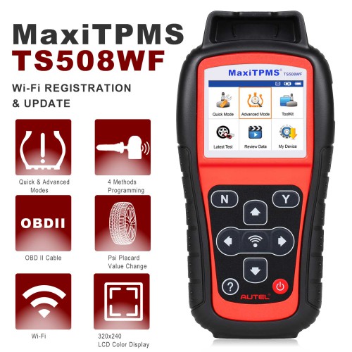 Autel MaxiTPMS TS508 TPMS Relearn Tool Upgraded of TS501/TS408 Program MX-Sensors (315/433 MHz) TPMS Reset Activate/Relearn