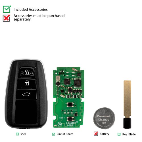 KEYDIY TIB36-3 Universal Smart Remote Key