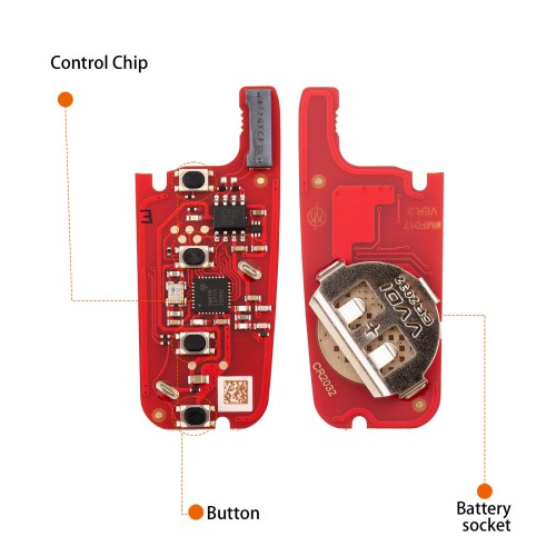XHORSE XEFO21EN FOR.D Style Second Generation Super Remote Flip 4 Buttons 5pcs/Lot