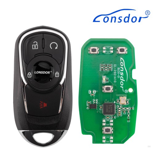 LONSDOR BU30-02 Remote Key 5 Buttons Supports ID46 ID49 ID4A 315MHz 433.92MHz for Buick