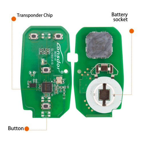 LONSDOR BU30-02 Remote Key 5 Buttons Supports ID46 ID49 ID4A 315MHz 433.92MHz for Buick