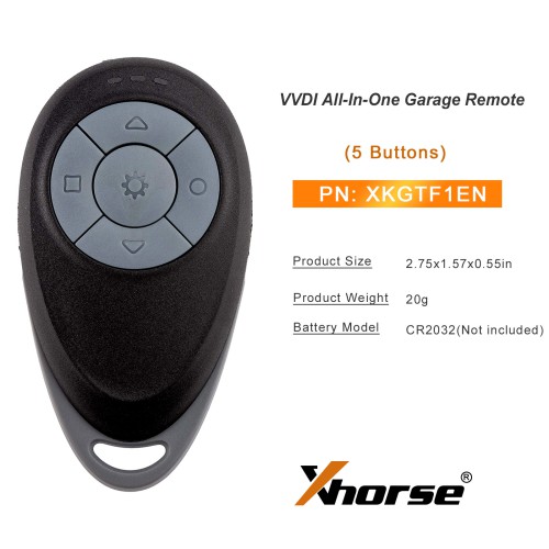 XHORSE XKGTF1EN VVDI All-In-One Garage Remote Control 3 Garage Doors Simultaneously