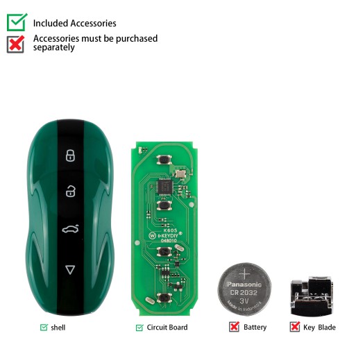Keydiy ZB71-4 Smart Key Black Jade Green