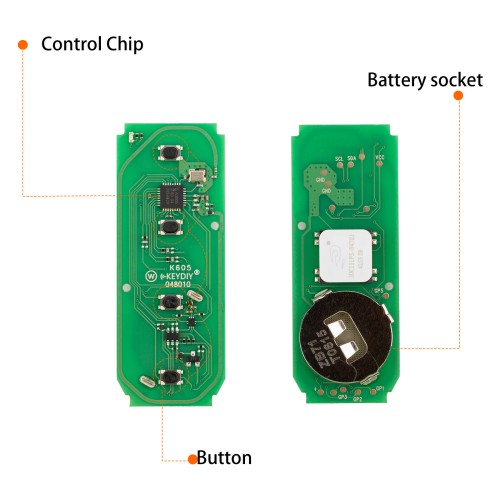 Keydiy ZB71-4 Smart Key Black Jade Green