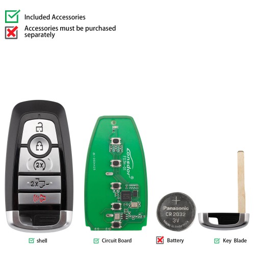 Lonsdor FO3H-0D Ford Style High Frequency Smart Key 902MHZ /868MHZ Supports ID46 ID49 Type