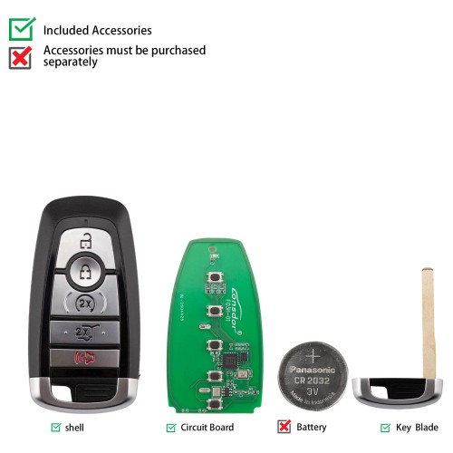 Lonsdor FO3H-0C Ford Style High Frequency Smart Key 902MHZ /868MHZ Supports ID46 ID49 Type