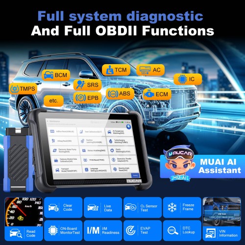 2026 MUCAR 892BT PRO Bi-directional AI Diagnostic Scanner Supports Topology CAN FD, DoIP, ECU Coding 35 Special Functions