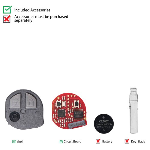 XHORSE XSCLN1EN for Chevrolet Style Second Generation Universal Remote Key 4 Buttons 5pezzi/Lot