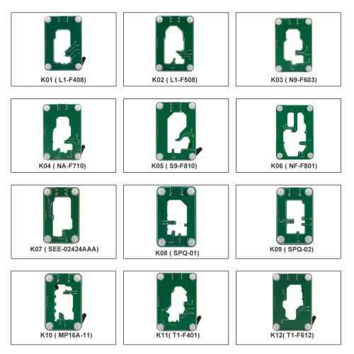 EoneBoss NXP 29Ax Key Copy Solder Free Adapters Set for NK001 12 Pieces