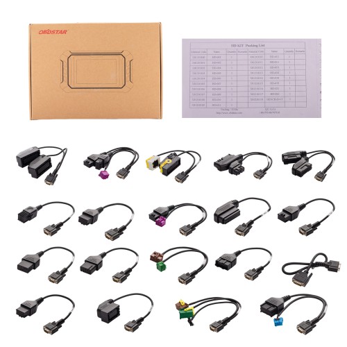 OBDSTAR ECU MASTER C Configuration HD Series Dedicated Extension Cable Set 19 Pieces of Cables