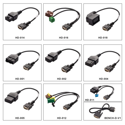 OBDSTAR ECU MASTER C Configuration HD Series Dedicated Extension Cable Set 19 Pieces of Cables
