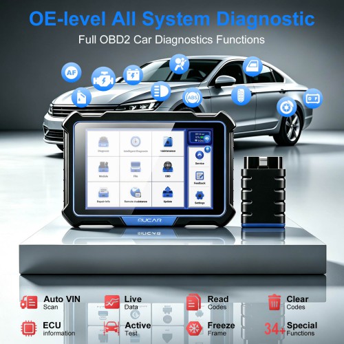 THINKCAR MUCAR VO8 Support 34+ Maintenance Functions,ECU Coding & OE-level Full System Diagnostic, Auto VIN, with 9450mAh Battery & 8MP Camera