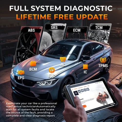 THINKCAR THINKSCAN 689BT PRO Bluetooth Diagnostic Scanner with AI Function, Supports CANFD & DOIP & J2534, 35 Reset Functions,Topology Mapping