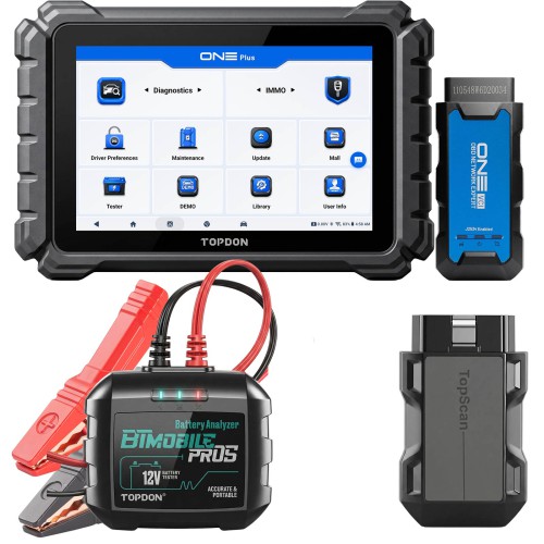 (2 Years Update)TOPDON ONE PLUS Professional 10.1" Automotive Diagnostic Tool Supports Hidden Functions Activation, 50+ Maintenance Functions