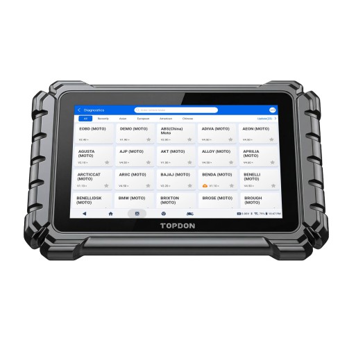 TOPDON ONE Moto Diagnostic Scanner for Motorcycles, ATVs and Marine Vehicles, Supports 2-Year Free Updates, 45 Languages