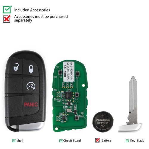 AUTEL IKEYCL004AL Chrysler, 4 Buttons, Smart Universal Key