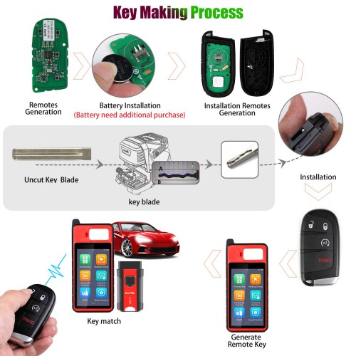 AUTEL IKEYCL004AL Chrysler, 4 Buttons, Smart Universal Key
