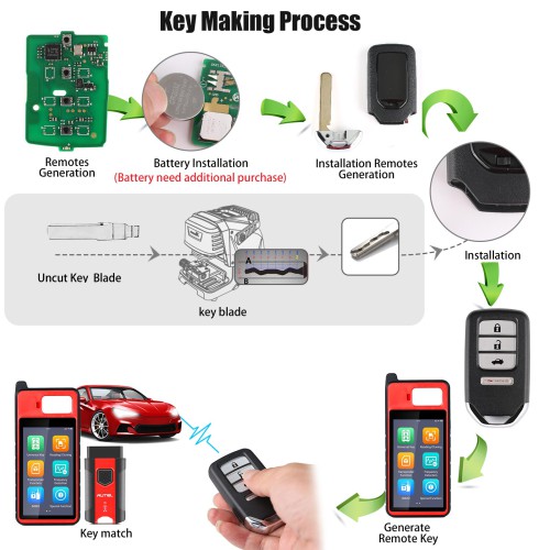 AUTEL IKEYHD004AL Honda, 4 Buttons Smart Universal Key