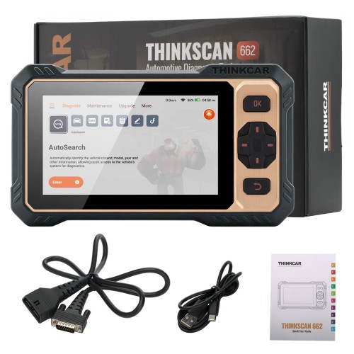 THINKCAR THINKSCAN 662 Four-system Diagnostic Scanner, Supports CAN FD & Auto VIN, 12 Reset Functions, 28+ Languages Lifetime Free Update