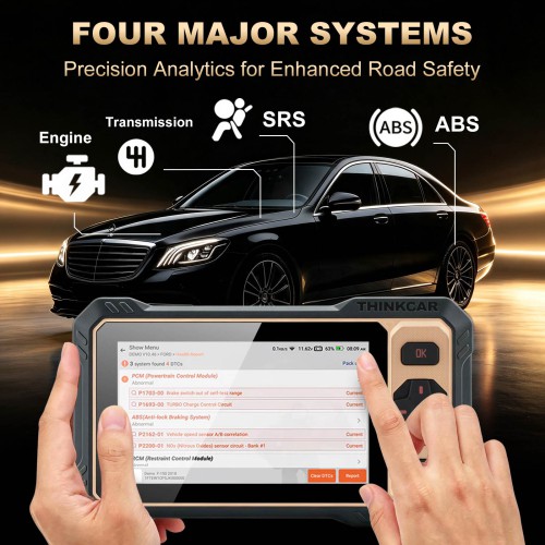 THINKCAR THINKSCAN 662 Four-system Diagnostic Scanner, Supports CAN FD & Auto VIN, 12 Reset Functions, 28+ Languages Lifetime Free Update