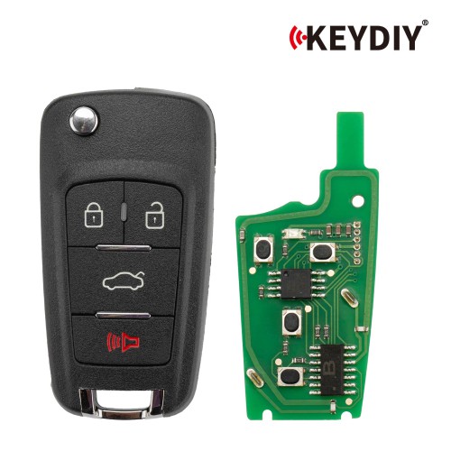 KEYDIY KD B18-4 Universal Flip Remote Key 3+1 Buttons for Chevrolet Type 5pcs/Lot