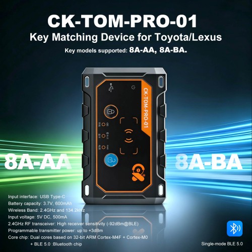 CK-TOM-PRO-01 Key Matching Device for Toyota/Lexus, Supports 8A-AA, 8A-BA,  Read/Write Key Data, Match the Vehicle