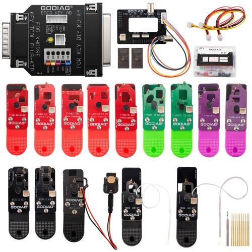 GODIAG  BCP U KEY BDC2 BDC3 14-in-1 Adapter Kit for  5C/ 5D Encrypted Key Programming & Matching Supports KEY TOOL PLUS/IM608/KD-MAX/KYDZ Tablets