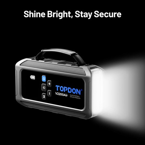 TOPDON V2200Air 2-in-1 2200 Peak Amp Jump Starter & Tire Inflator
