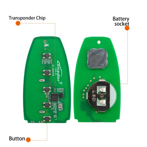 LONSDOR FO30 Series Smart Key FO30-0C Low Frequency 315/433 MHz 5 Buttons for Ford