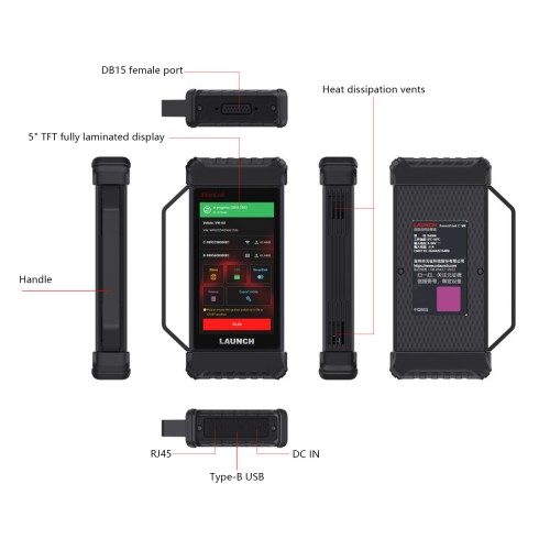 LAUNCH X431 PAD5 ELITE V2 Passenger Car Overseas Online Diagnostic Configuration Supports 40+ Resets, J2534, CANFD & DOIP, AI Voice Diagnostics