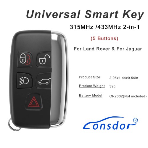 LONSDOR 2015-2018 For Land Rover & For Jaguar Universal Smart Key 315MHz /433MHz 2-in-1