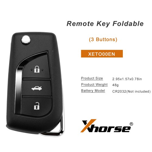 XHROSE XETO00EN FENG.T Style Super Remote Key Foldable 3 Buttons 5pcs/lot