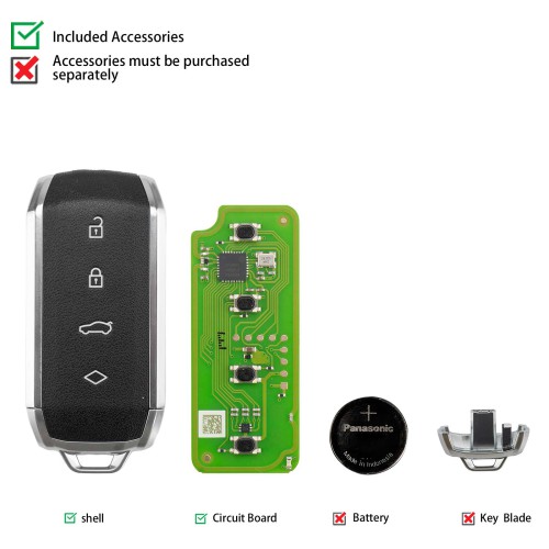 XHORSE XSMS01EN 4 Buttons XM38 Smart Remote