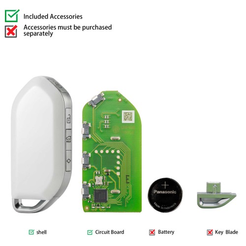 XHORSE XSKA85EN XM38 Smart Key Pearl White 4 Buttons