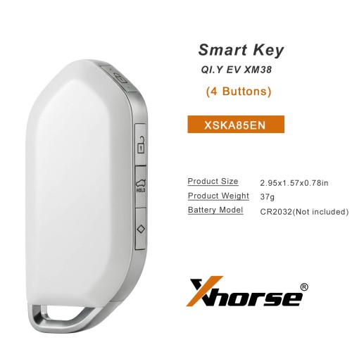 XHORSE XSKA85EN XM38 Smart Key Pearl White 4 Buttons